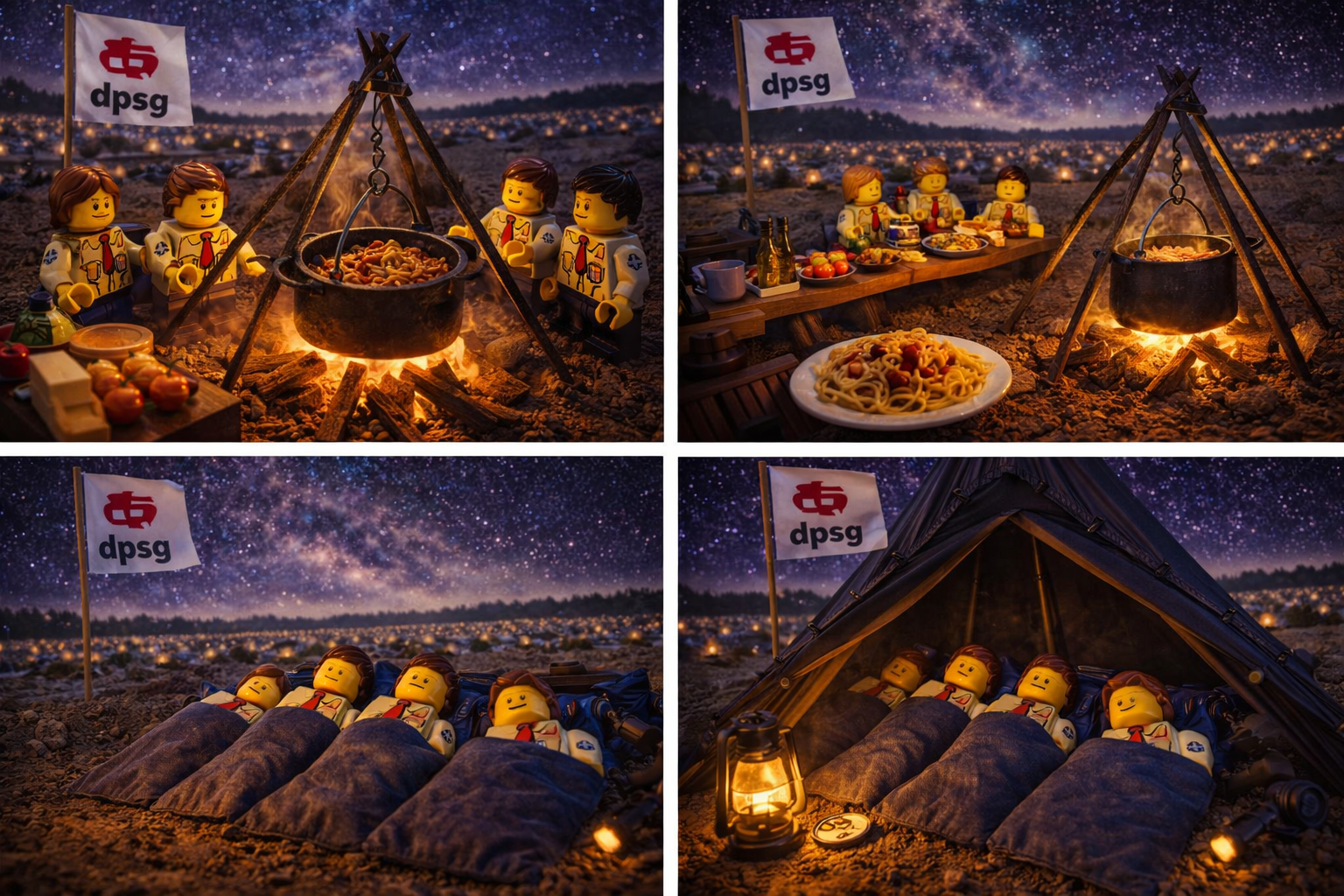 LEGO-Figur Collage-Abend