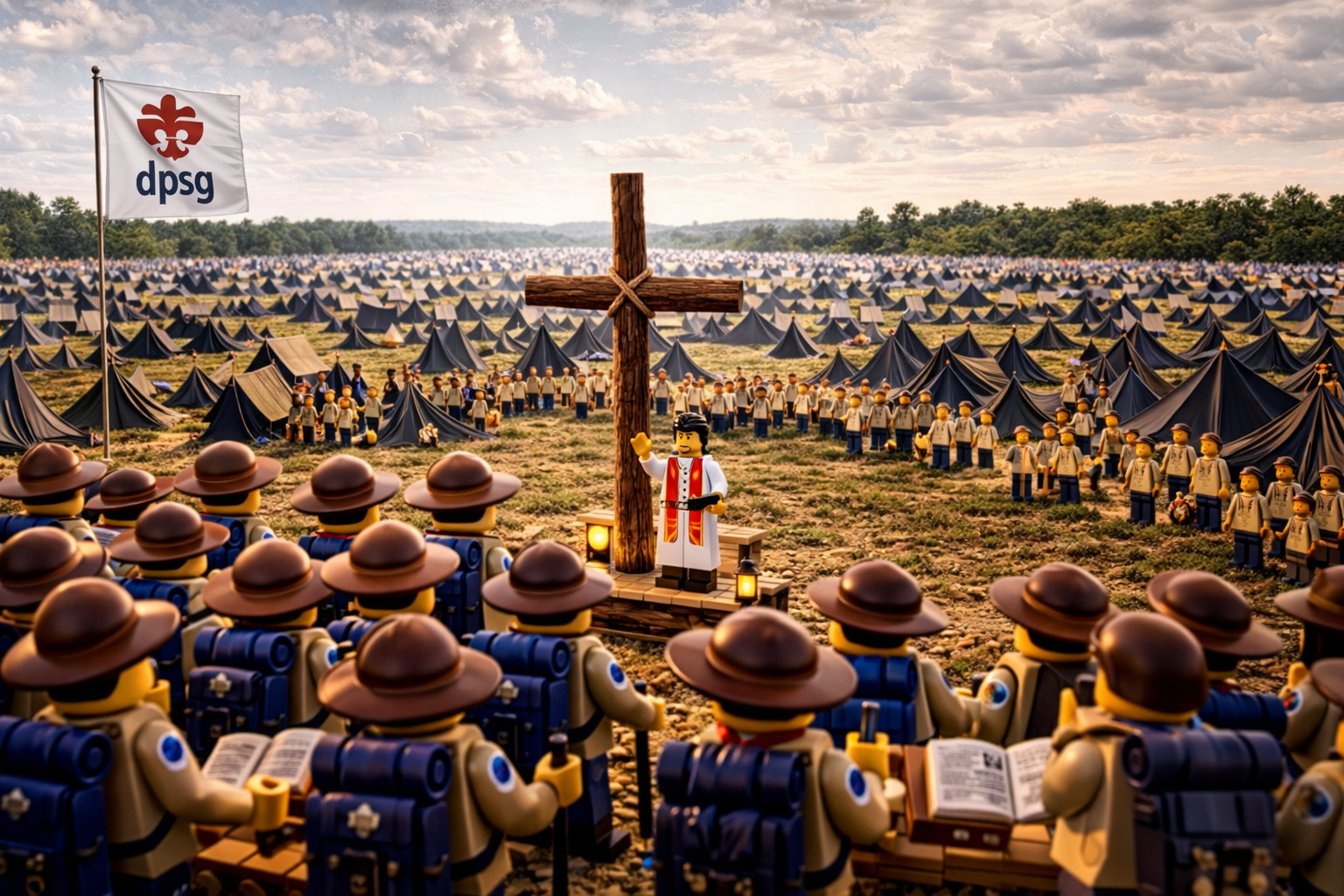 LEGO-Figur Lager-Gottesdienst